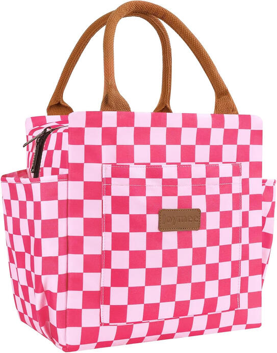This pink gingham cooler tote is here to chill — literally. With insulated lining, sturdy straps, and room for your drinks, fruit, or road trip snacks, it keeps things cool and cute. Whether you’re heading to the beach, a picnic, or the farmer’s market, th
