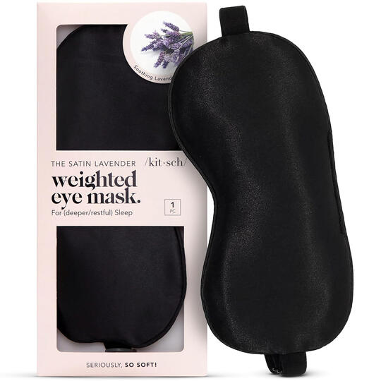 This ultra-soft satin sleep mask is your secret to better rest—whether you’re powering down for the night or catching Zzzs on the go. Gently weighted (4.1 oz) to ease tension and infused with calming lavender, it’s like a mini spa moment for your eyes.