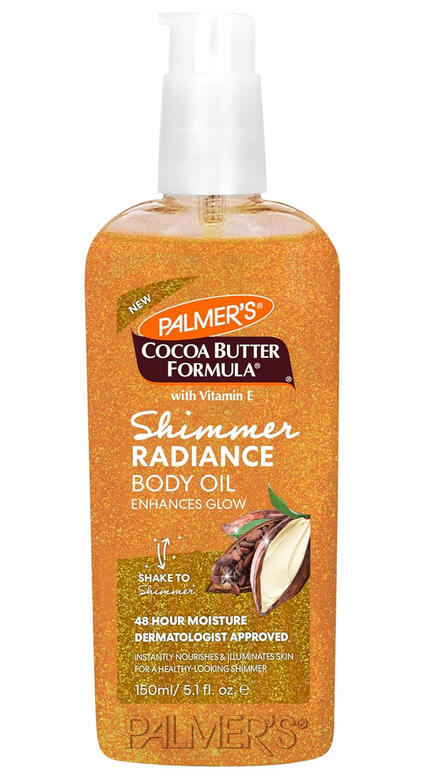 Glow like you mean it. This hydrating body oil is infused with vitamin E and just the right touch of shimmer to highlight your natural glow. It’s made with rich cocoa butter, smells amazing, and gives sun-kissed skin a radiant finish — no beach required.